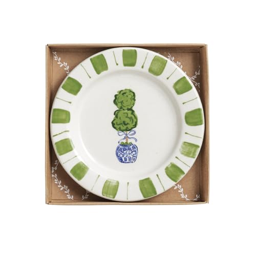 Mud Pie Ceramic Single Topiary Tidbit Plate