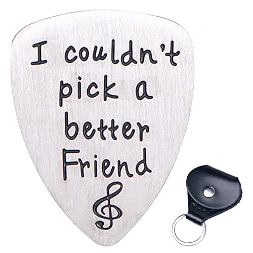 Guitar Picks Stainless Steel Picks Lettering Guitar Picks For Electro-Acoustic Guitar Mediator Bass Guitar Rock Picks (I Couldn't Pick A Better Friend) #TOP2