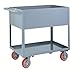 Little Giant DS2448X12-6PY 12-Gauge Steel 12" Deep Shelf Truck with 6" Polyurethane Wheels, 3600 lbs Capacity, 48" Length x 24" Width x 38" Height