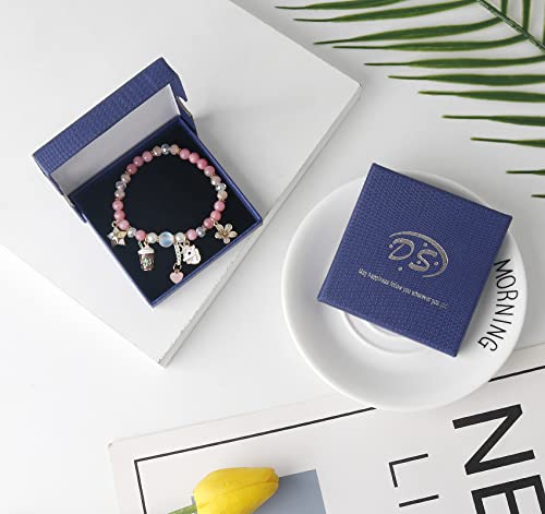 Ds Beaded Charm Bracelets For Teen Girls Cute Cartoon 4 Pcs Crystal Beads Pearl Anime Bracelets For Woman Girls Adjustable Stretch Bracelet Anklets Birthday Gift For Daughter Friends-Pink Pony thumb #6