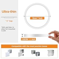 slochi Deckenlampe LED Deckenleuchte Flach, 3Farben - 3000K/4000K/6500K, Wasserfest Rund Badlampe Decke, 1500LM Modern LED Lampen für küche Badezimmer Schlafzimmer Flur Wohnzimmer, Ø18CM – Ansicht 5