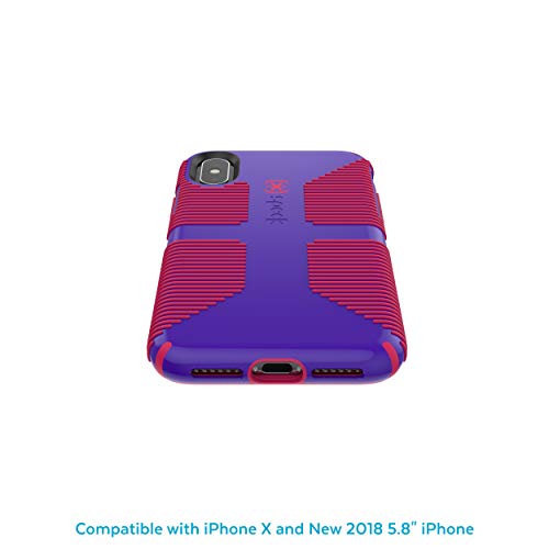 Speck Products Candyshell Grip Iphone Xs/Iphone X Case, Ultraviolet Purple/Ruby Red #TOP2