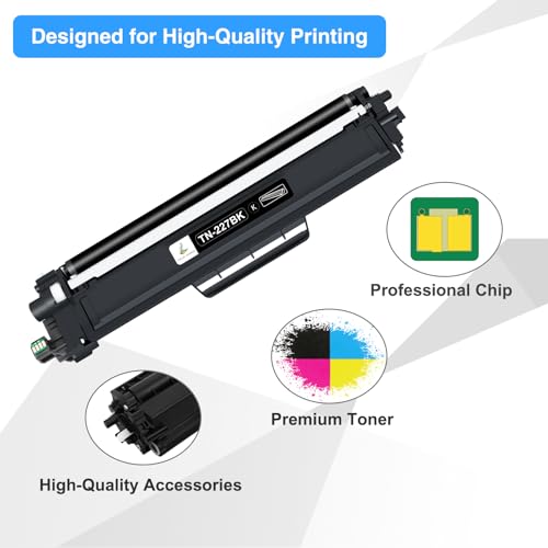 True Image TN227 HIGH YIELD TONER CARTRIDGE 4 PACK Tn227 Tn-227Bk/C/M/Y High Yield Toner Cartridge 4 Pack: Compatible For Brother Tn223 Tn-223Bk/C/M/Y Tn-227 Tn 227Bk/C/M/Y 227 For Hl-L3270Cdw Hl-L3210Cw Mfc-L3770Cdw Hl-L3290Cdw Mfc-L3750Cdw Printer thumb #4