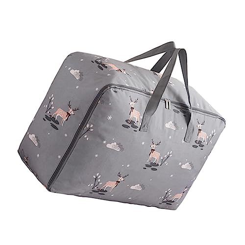PRETYZOOM 1pc Creative Oxford Cloth Clothing Storage Bag for Quilts Household Items Capacity Wear-resistant Moving Pouch for Home Dormitory Use Gray