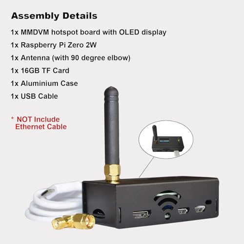 Image of AURSINC Upgraded MMDVM Hotspot Spot Radio Station WiFi Digital Voice Modem Work Contained with Raspberry Pi Zero 2W, Supports C4FM YSF POCSAG NXDN DSTAR P25 DMR, Pi-Star /WPSD, V1.5.2