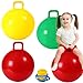 Jasunet 3P Bouncy Balls with Handle, 18in/45cm Sit and Spin Hopper Ball for Kids,Inflatable Jumping Ball Toy with Pump,Indoor Outdoor Fun Toys for Kids Ages 3-8 (Bouncy Ball-45cm)