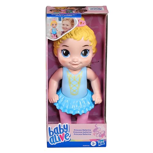 Image of Baby Alive Princess Ballerina Blonde Hair Baby Doll, Toys for 3 Year Old Up, 10.25 Inches /26 Centimeters