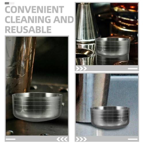 Tapas para coctelera de acero inoxidable pequeñas de 350 ml para mezcla de líquidos, 3 uds 8