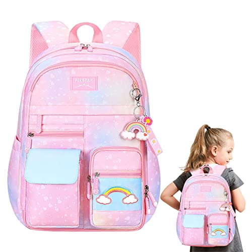 Mochilas para Escola de Meninas - Confortáveis mochilas escolares à prova d'água | Mochilas escolares de vários bolsos, mochilas de escola primária, mochilas leves de grande capacidade para Sritob