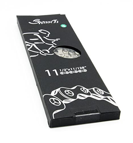 Swishti Pyc X11Sl 11 Speed Road Mtb Bicycle Bike Chains Hollow-Pin Ultralight Dlc 116-Links For Shimano/Sram/Kmc Use (Silver) #TOP6