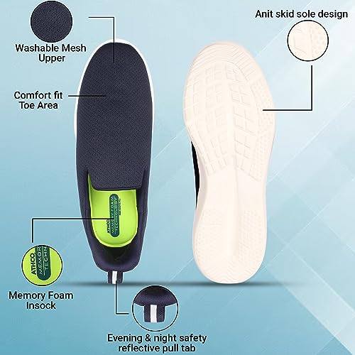 Image of ATHCO Mens Austin Memory Foam Comfort Shoes|Running|Walking|Training|Gym|Jogging|Sneaker|Athletic|Slipon|Flexible|Lightweight|Dailyuse|Sports|Casual|ExtraSoft|Fitness