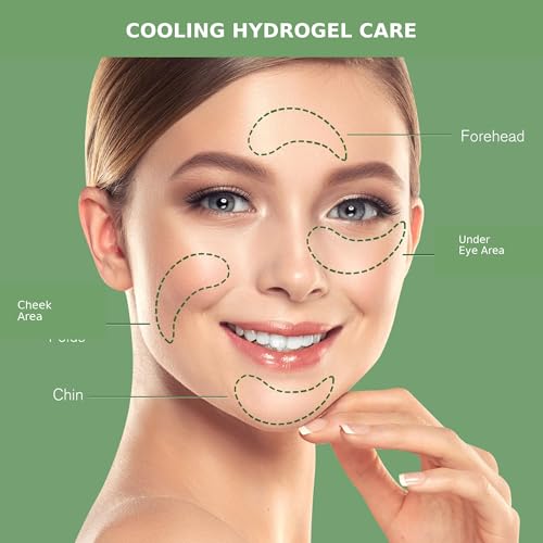 Image of Enaskin Naturals Under Eye Patches for Women and Men: 30 Pairs Green Tea Eye Masks with Caffeine, Collagen & Hyaluronic Acid - Cooling Hydrogel Eye Gels for Refreshed-Looking Skin (Green Tea)