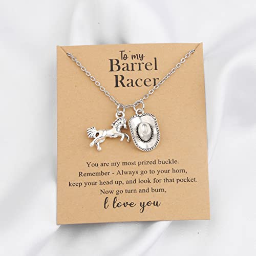 MAOFAED Barrel Racer Rodeo Turn N Burn Barrel Racing Gift, Inspirational Horse Racer Gift2