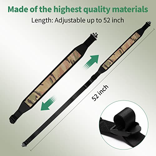 Two Point Rifle Gun Sling With Swivels, Durable Shoulder Padded Strap, Length Adjustable Two Point Sling Shotgun Sling For Outdoors, Valentine's Day Gifts For Him Boyfriend Husband #TOP2