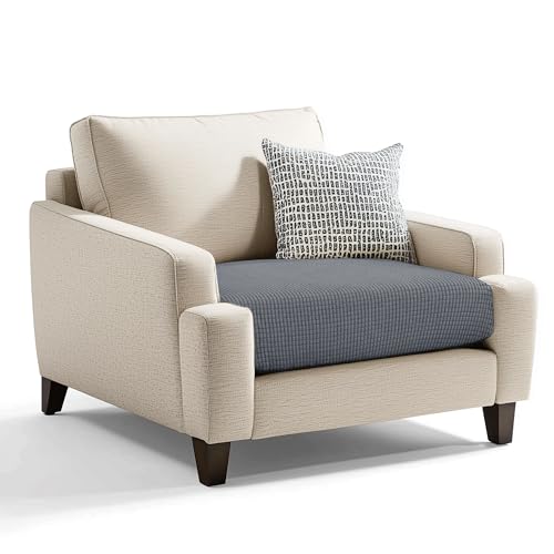 Image of CHUN YI Stretch Chair Couch Cushion Cover Suitable for Armchair, Sofa Seat Slipcover with Spandex Jacquard Fabric(Small,Light Grey)