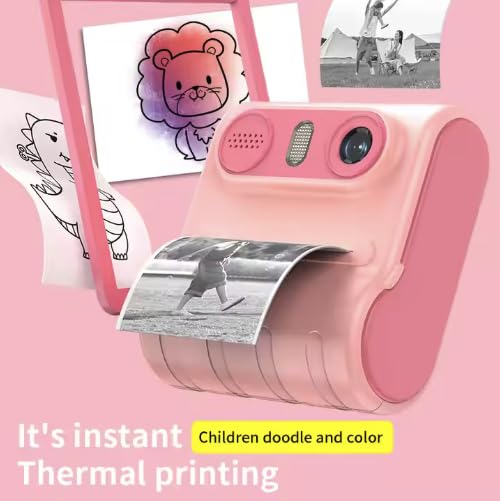 SHWAM Instant Camera Printer – Portable Photo Printer with Instant Inkless Printing | Compact Pocket-Sized for Fun On-The-Go Memories | Red 2