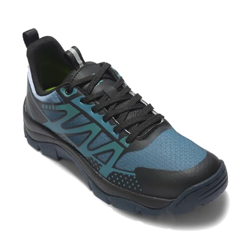 Image of Liberty LEAP7X ENDUVERS1E Black & Green Sports Lacing Running Shoes for Mens