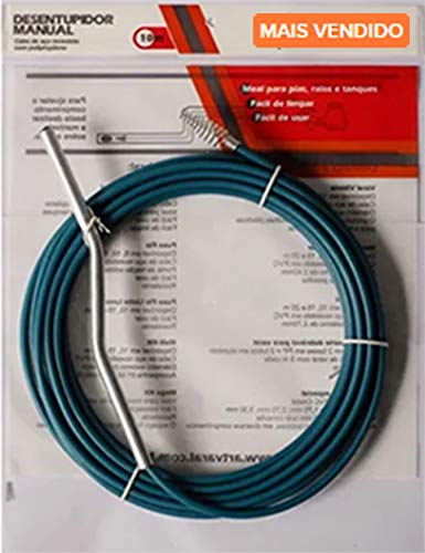 Desentupidor Manual Com Manivela Cabo De Aço 5m Ralo Cano