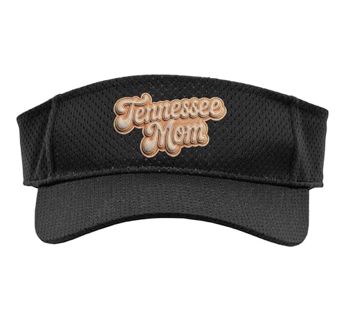 Retro Tennessee Mom Cute Retro Denim Fashion Women's Sport Sun Visor, Youth, One Size, Black