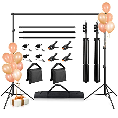 Hintergrund Ständer, SEDGEWIN 2x2M Verstellbarer Fotohintergrund Ständer Hintergrundständer Set mit Sandsack Federklemme Hintergrund Stützsystem für Fotostudio Fotografie Video Hochzeit Parteien Cover
