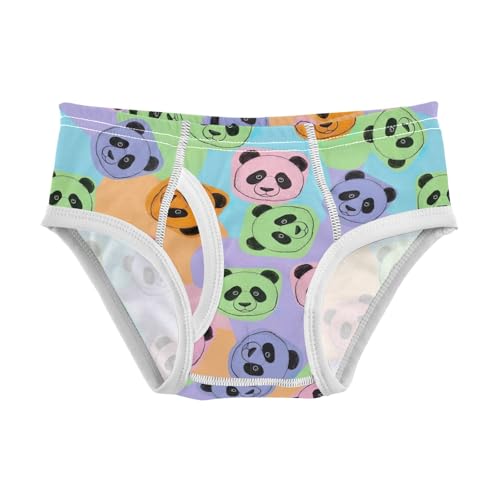 ODAWA Panda Colorful Pastel Tag Free Toddler Briefs Cotton, Toddler Underwear Boys 2T