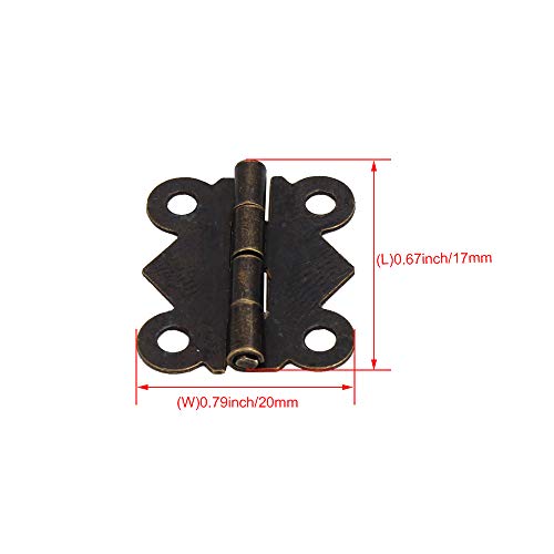 Bqlzr Bronze Decorative Mini Butterfly Hinges S Size For Cabinet Box Pack Of 20 #TOP7