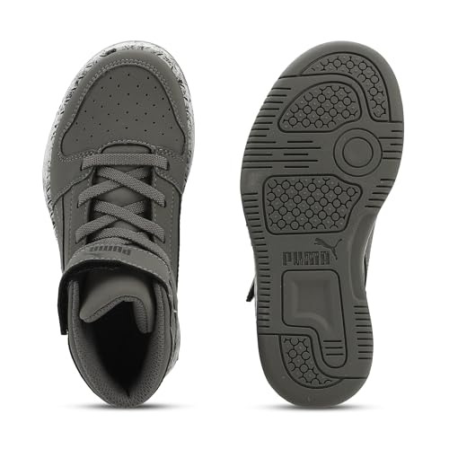 Image of PUMA Kids' Rebound Layup Mid Hook and Loop Sneakers