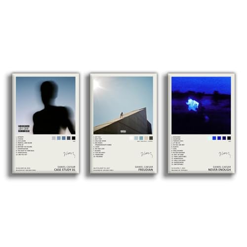 Daniel Poster Caesar Case Study 01 Freudian Never Enough Music Album Cover Signed Limited Canvas Poster Wall Art Decor for Living Room Bedroom Decoration Unframe:08x12inch(20x30cm)