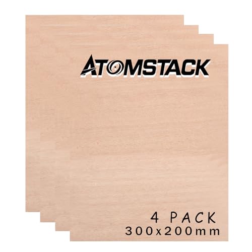 ATOMSTACK 4 tronchi in legno naturale, legno di noce rosso,
