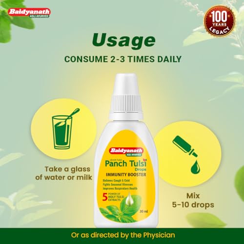 Image of Baidyanath Panch Tulsi Drops - Immunity Booster - 30 ml
