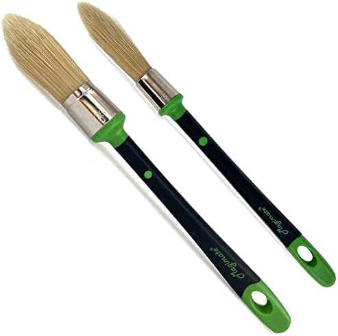 Magimate Small Paint Brushes for Touch Ups, Trim Stain Brushes for Sash, Baseboards, House Wall Corners and Art Application, Multi-Pack of 2 Sizes: 0.6-inch (15mm) and 1-inch(25mm)