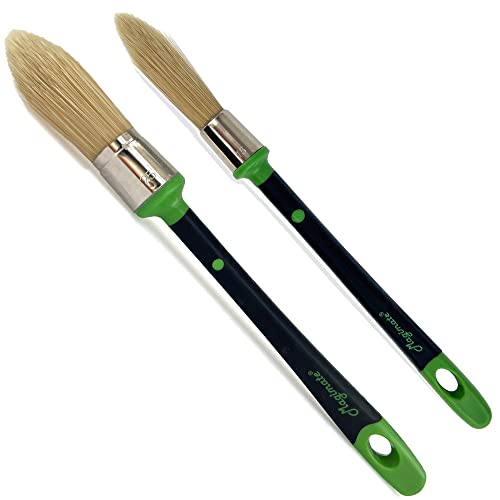 Magimate Small Paint Brushes for Touch Ups, Trim Stain Brushes for Sash, Baseboards, House Wall Corners and Art Application, Multi-Pack of 2 Sizes: 0.6-inch (15mm) and 1-inch(25mm) by Magimate - Used condition - US$10.92