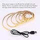 GOMING DC 5V USB COB LED Strip Orange LED Streifen IP65 Wasserdicht 2M 320LED/M LED Band Selbstklebend Lichtband für Home TV Hintergrundbeleuchtung Vitrinenbeleuchtung