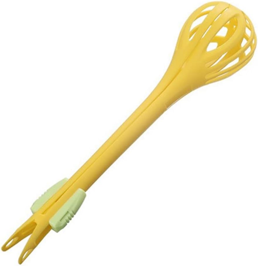Plastic Kitchen Whisk Versatile Dual-Use Manual Egg Whisk Food Tongs Baking Multi Purpose (Color : B Size : As the picture shows) (A As the picture shows)