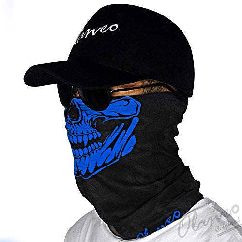 Breathable Seamless Tube Skull Face Mask Half With Shade, Dust-Proof Windproof Motorcycle Bicycle Bike Face Mask For Hiking Camping Climbing Fishing Hunting Motorcycling Headband Scarf Neckwarmer #TOP2
