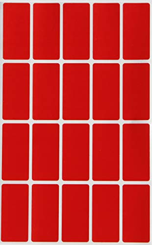 Étiquettes autocollantes rectangulaires rouge 40 x 19 mm pour marquage et signalisation