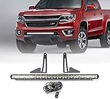 32'' 150W LED Light Bar Hidden Bumper Mount Bracket Compatible with Chevrolet Colorado Fit GMC Canyon 4WD/2WD 2015-2022