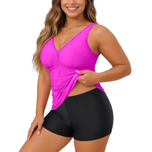 Tankini mujer transpirable de dos piezas con ajuste ceñido y secado rápido