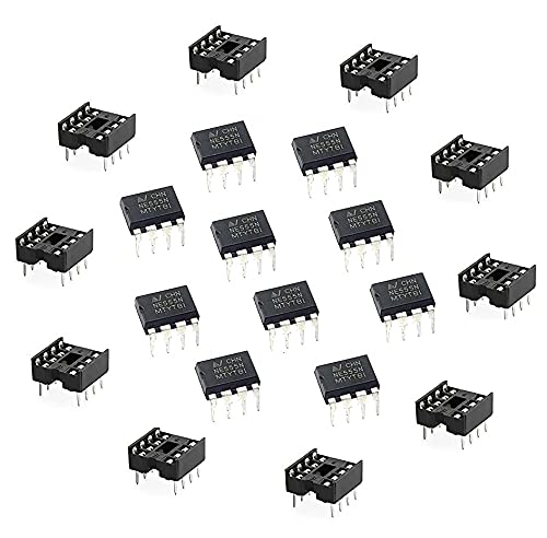 AVS COMPONENTS Ne-555 Timer Ic with 8 Pin IC Base Used in a Variety of Timer Pack of 20 Pair (B092DMMG64) Amazon Price History, Amazon Price Tracker