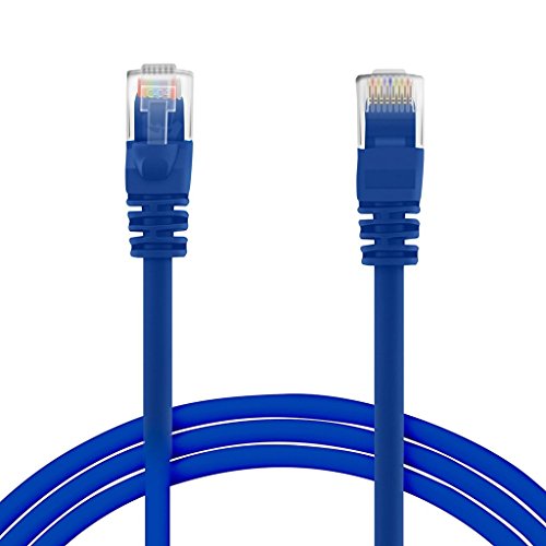 Image of SCHOFIC [PACK OF 2 CAT-6 Shielded RJ45 Ethernet Patch Network Cable Professional Gold Plated Plug STP Wires Cat 5 Networking Cable Premium /Patch /Modem /Router /LAN /ADSL - Blue (1 METER, 2)