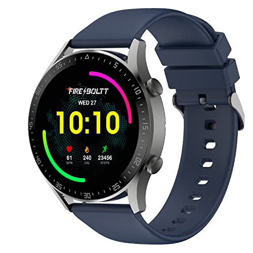 Fire-Boltt India’s No 1 Smartwatch Brand Talk 2 Bluetooth Calling Smartwatch with Dual Button, Hands On Voice Assistance, 120 Sports Modes, in Built Mic & Speaker with IP68 Rating (Navy Blue)