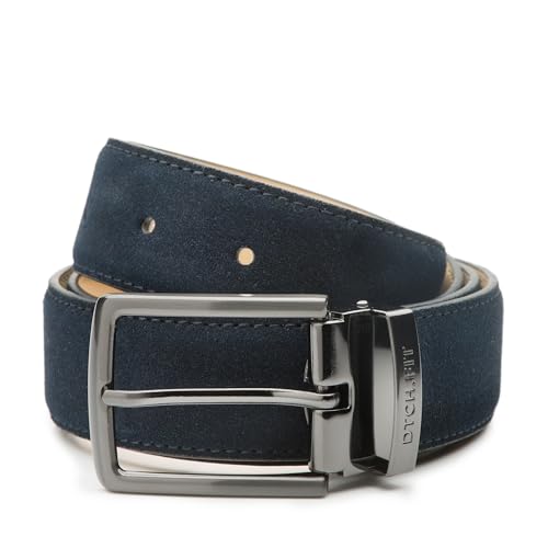 Riemen & Co DTCH.FIT Wildledergürtel Oliver Dunkelblau - verstellbare Schnalle in Rotguss - 3,5cm breit - 95cm