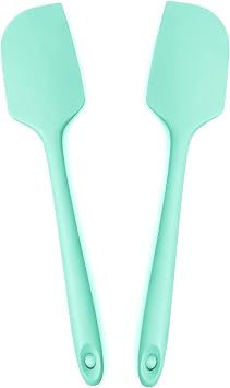 2 PCS Silicone Spatula 11 Inches Heat Resistant,600F Rubber Kitchen Spatula for Baking, Scraping, Mixing - BPA Free Nonstick Cookware Safe Flexible Utensil for Cooking 2, Green