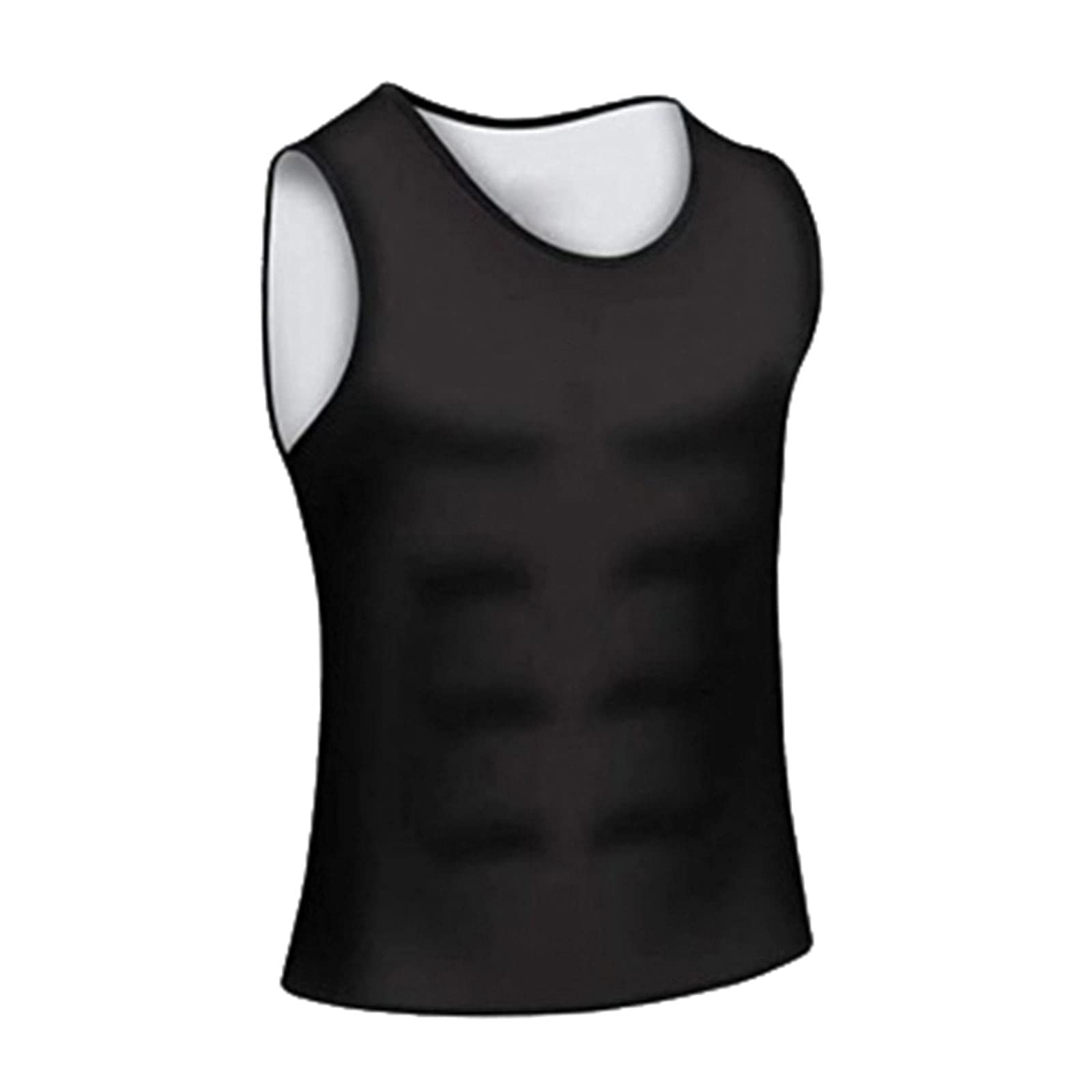 zalati Tank top dla mężczyzn, kamizelka treningowa, wodoodporna, do sauny, tank top, koszulka treningowa, kombinezon na brzuch, neoprenowy strój modelujący, rozmiar XXL, czarny, jeden rozmiar