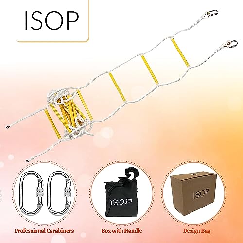 ISOP Feuerfeste Rettungsleiter 7, 5 m- Notfeuerleiter für den 2 Stock- Sicherheitsleitern mit Befestigungsmaterial- Einfach zu Bedienen, Kompakt und Tragbar- Tragfähigkeit bis 900 kg-5