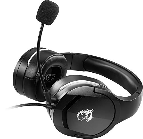 Image of msi Immerse GH20 Wired Gaming Headset, Adjustable Lightweight Design, Volume Inline Controls, Glasses-Friendly Ear Cups, 3.5mm Audio Jack, PC /Mac /PS4 /Xbox