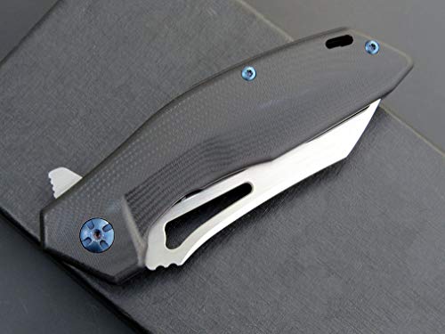 Eafengrow Ef911 Folding Knife,D2 Steel Blade G10 Handle With Pocket Clip, Edc Pocket Knife Ball Bearing Flipper Hunting Knife Tactical Tool Knives For Camping Outdoor Hiking Knife(Black) #TOP6