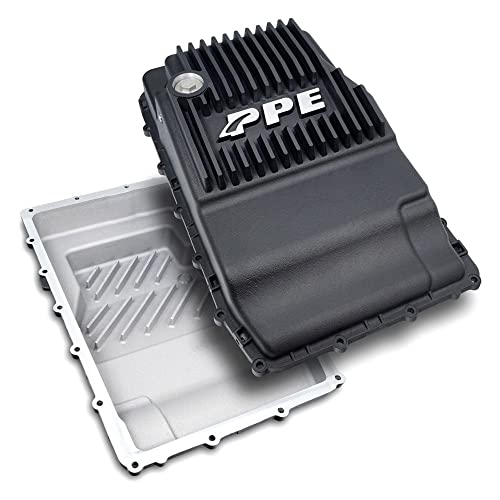 PPE Heavy Duty Cast Aluminum Deep Transmission Pan (Black) 328053120 Compatible for Ford 2017+ F150 with 10R80 Transmission