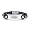 VNOX Roestvrij staal naar mijn zoon/DAD, BF/echtgenoot moed Inpsirationele polsband lederen armbanden voor mannen…