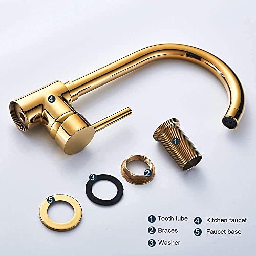 Robinet évier de cuisine mitigeur laiton Basinxer flexible idéal évier double